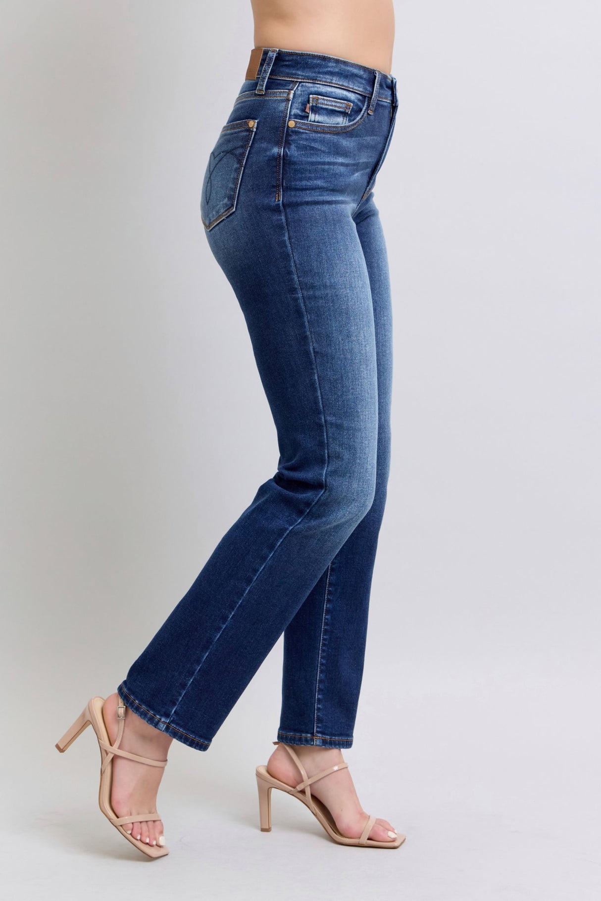 Judy Blue Full Size Washed Straight Leg Jeans with Pockets from Enfance-Heureuse
