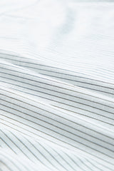 Black Stripe Roll-tab Sleeve Pocketed Long Shirt from MsDressly