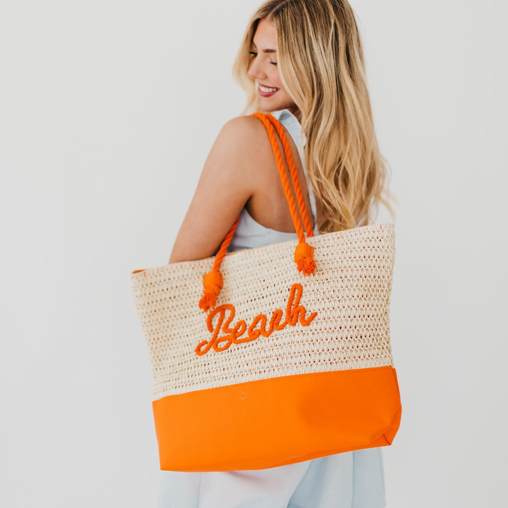 Beach Bum Raffia Tote Bag from Pretty Simple
