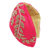 Beaded Leaf Cluster Knot Burnout Headband from Madeline Love