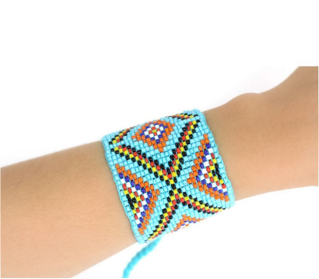 Geometric Beaded Cuff from SLATE + SALT