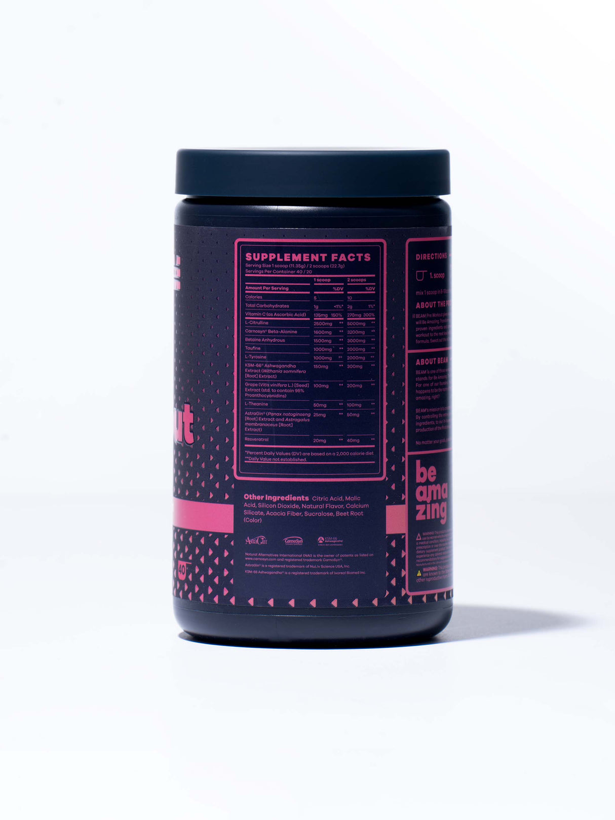 stimulant free pre workout from BEAM