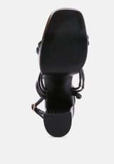 Beam Tips Strappy Chunky Platform High Heel Sandals from London Rag International