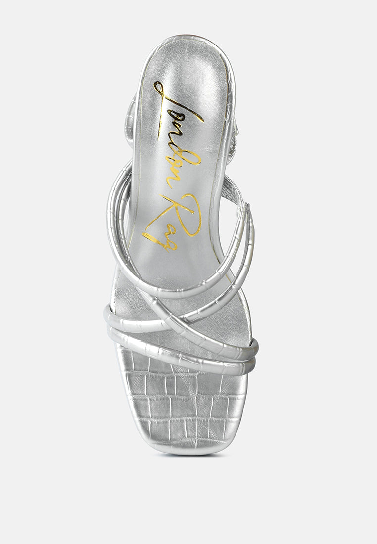 Beam Tips Strappy Chunky Platform High Heel Sandals from London Rag International