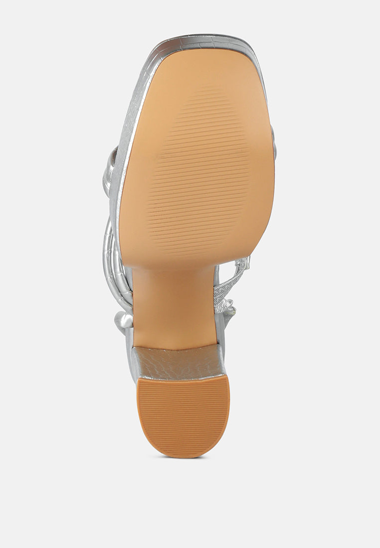 Beam Tips Strappy Chunky Platform High Heel Sandals from London Rag International