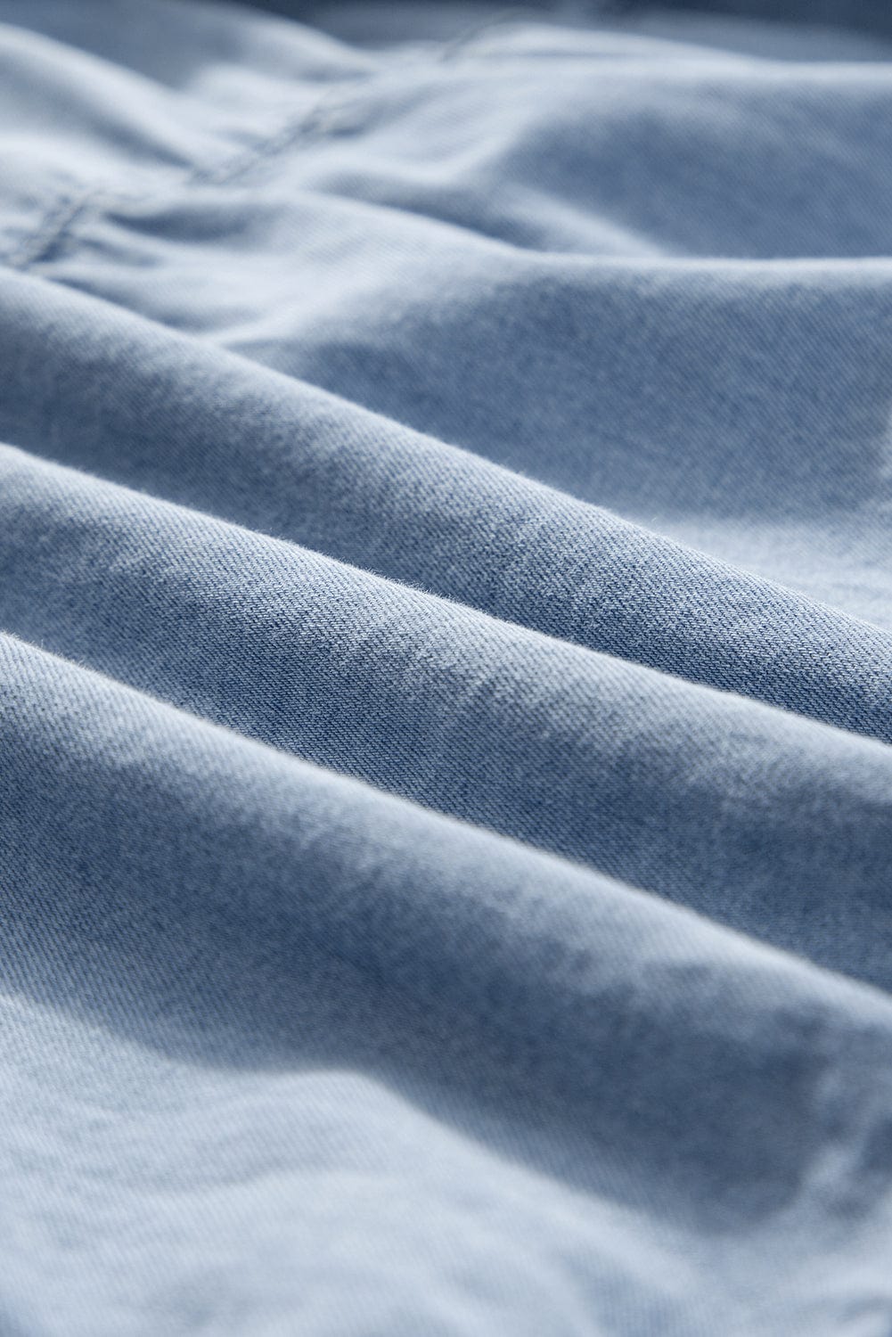 Beau Blue Denim Tiered A-line Dress with Ruffle Details from MsDressly
