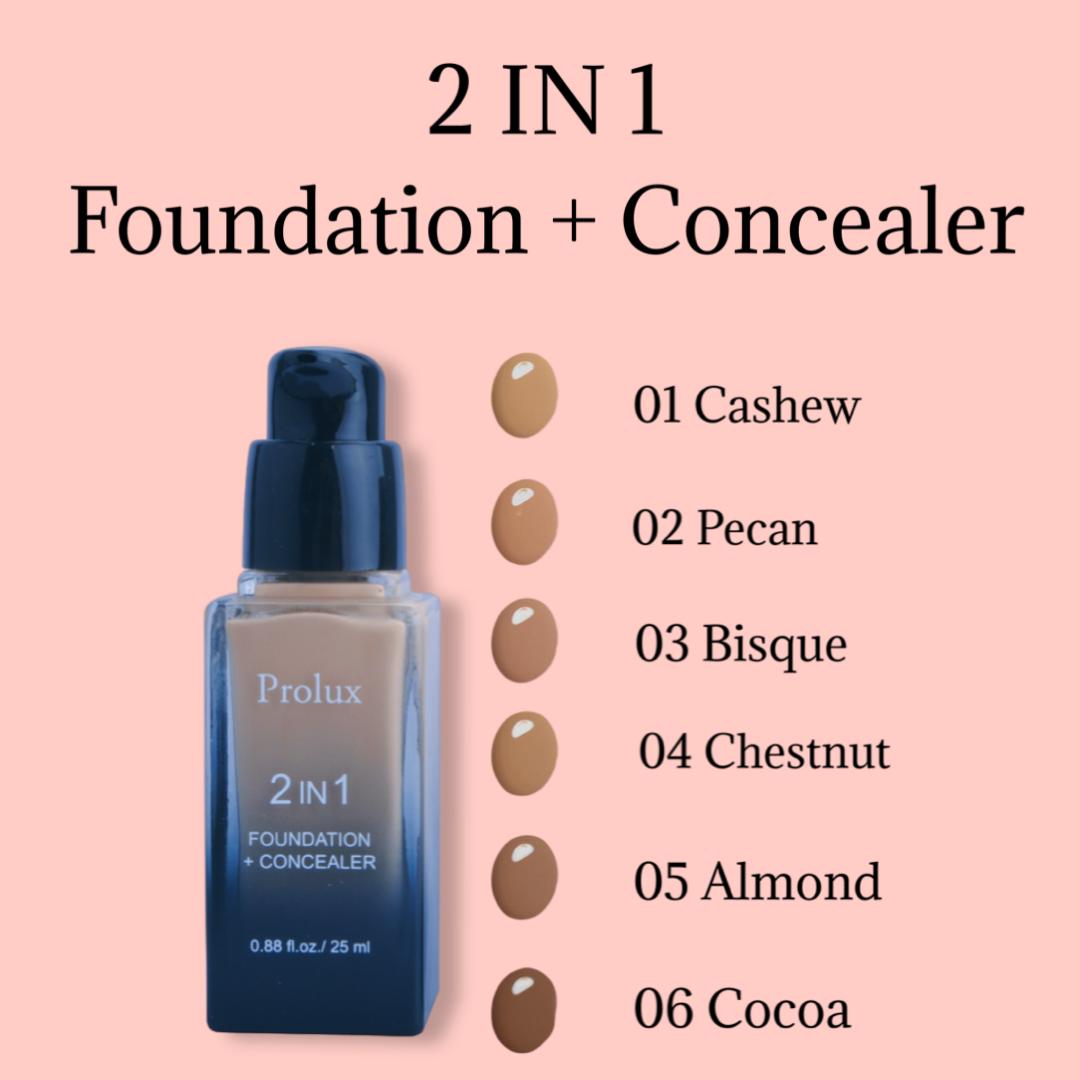 2 in 1 foundation and concealer from Prolux Cosmetics