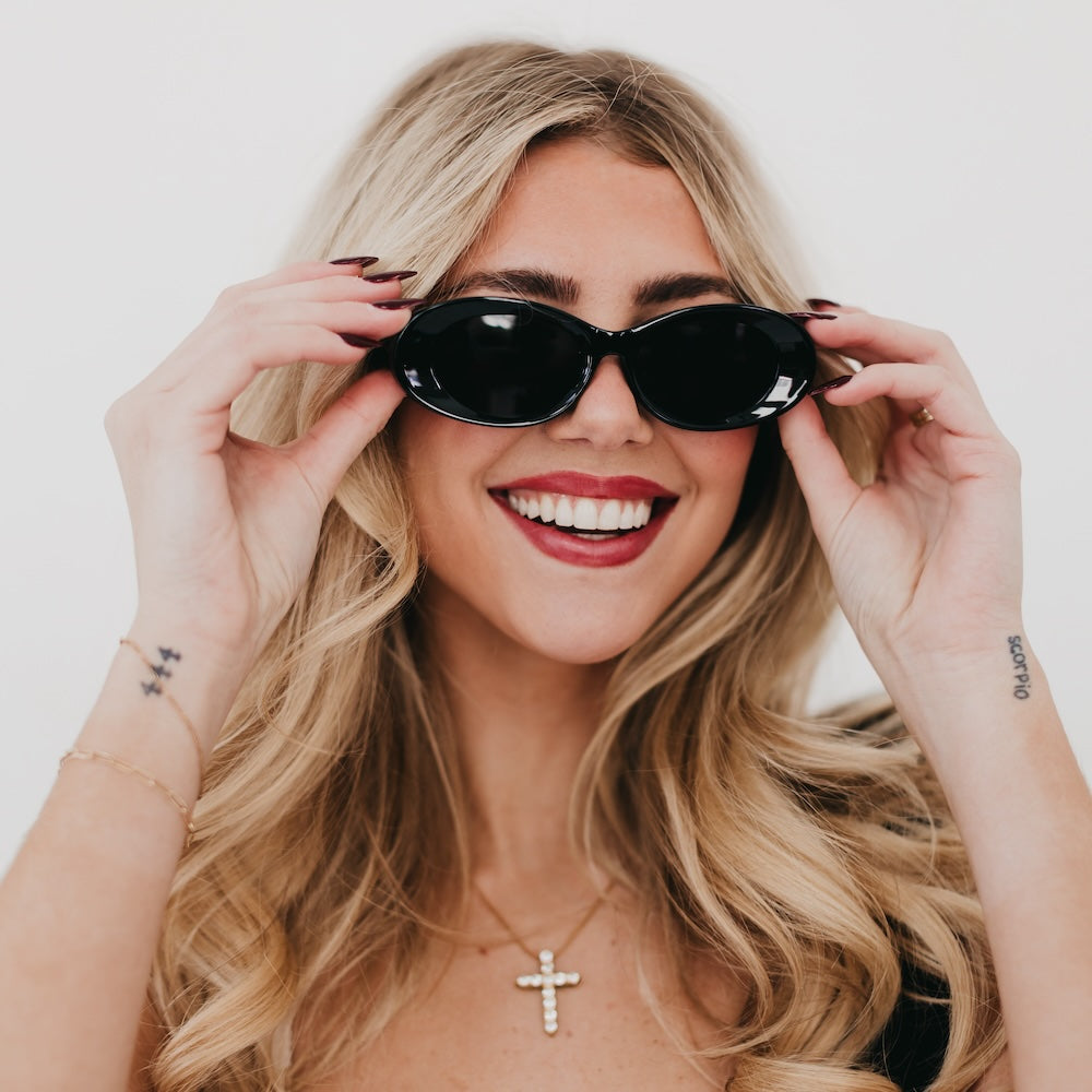 Becky Oval Cat Eye Retro Sunglasses from Pretty Simple