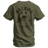 Become A Threat To The Darkness Men's T-Shirt from Combat Iron Apparel