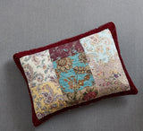 DaDa Bedding Bohemian Burgundy Red Velvet Trim Floral Paisley Patchwork Cotton Bedspread Set (JHW-868) from DaDalogy Bedding Collection
