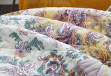 DaDa Bedding Bohemian Burgundy Red Velvet Trim Floral Paisley Patchwork Cotton Bedspread Set (JHW-868) from DaDalogy Bedding Collection