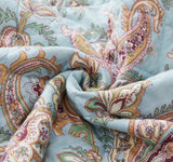 DaDa Bedding Bohemian Burgundy Red Velvet Trim Floral Paisley Patchwork Cotton Bedspread Set (JHW-868) from DaDalogy Bedding Collection