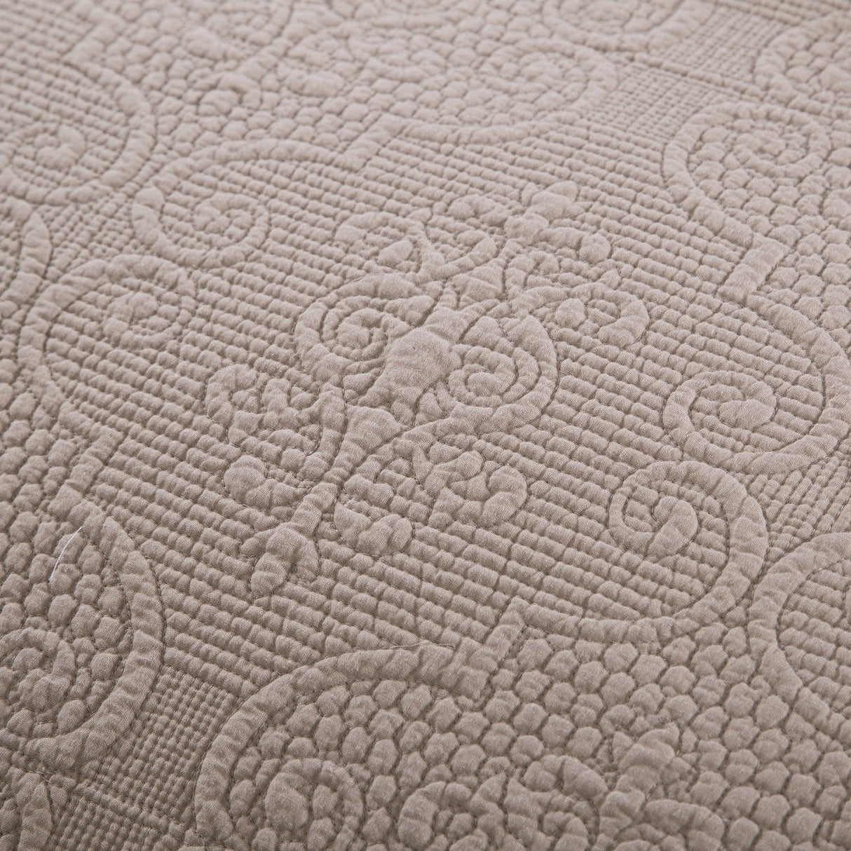DaDa Bedding Neutral Taupe Beige Sandy Elegant Matelasse Cotton Quilted Bedspread Set (JHW-585) from DaDalogy Bedding Collection