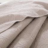 DaDa Bedding Neutral Taupe Beige Sandy Elegant Matelasse Cotton Quilted Bedspread Set (JHW-585) from DaDalogy Bedding Collection