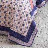 DaDa Bedding Peachy Pink Floral Blossoms Plum Purple Patchwork Quilted Bedspread Set - Designed in USA (JHW877) from DaDalogy Bedding Collection