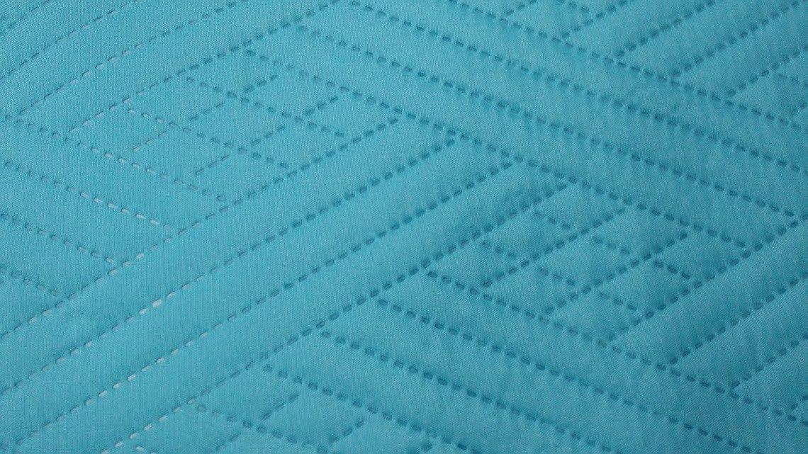 DaDa Bedding Gentle Wave Turquoise Teal Blue Lagoon Lightweight Quilted Bedspread Set (LH3000) from DaDalogy Bedding Collection
