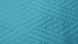 DaDa Bedding Gentle Wave Turquoise Teal Blue Lagoon Lightweight Quilted Bedspread Set (LH3000) from DaDalogy Bedding Collection
