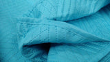DaDa Bedding Gentle Wave Turquoise Teal Blue Lagoon Lightweight Quilted Bedspread Set (LH3000) from DaDalogy Bedding Collection