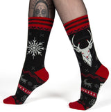 Beelzebuck Ugly Xmas Sweater Crew Socks from FootClothes