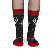 Beelzebuck Ugly Xmas Sweater Crew Socks from FootClothes