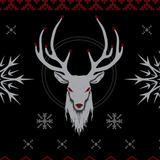 Beelzebuck Ugly Xmas Sweater Crew Socks from FootClothes