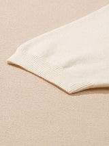 Beige Floral Embroidered Short Sleeve Knit Top from MsDressly