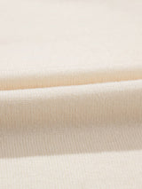 Beige Floral Embroidered Short Sleeve Knit Top from MsDressly
