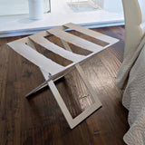 Bienville-Foldable Metal Luggage Rack with Genuie Leather from VITAHOME DESIGN LLC