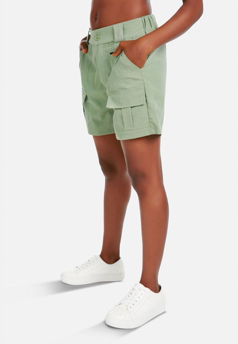 Belt Loop Solid Cargo Shorts from London Rag International