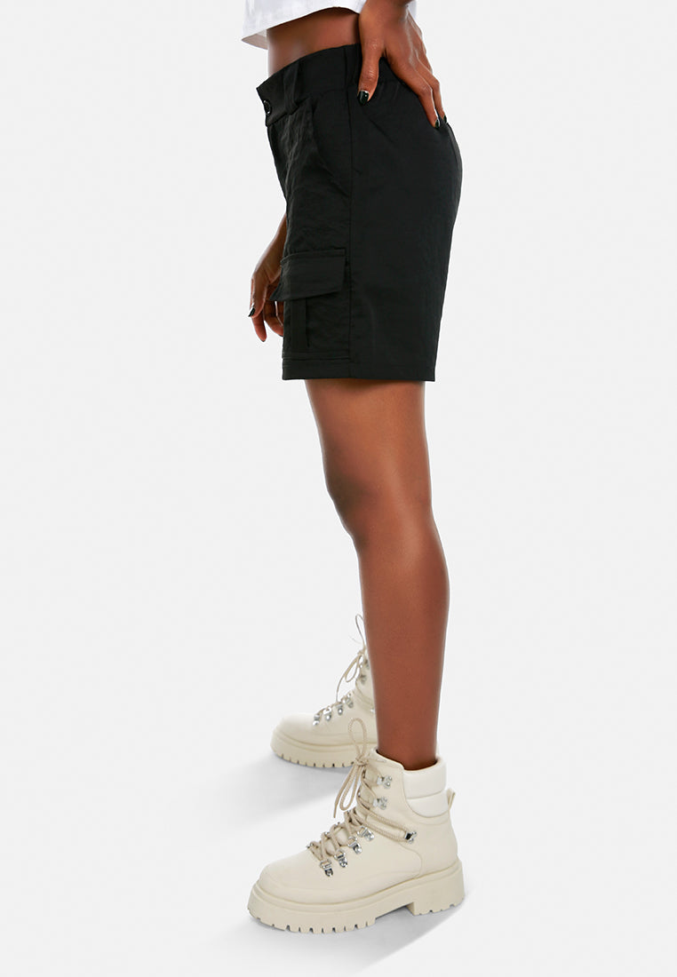 Belt Loop Solid Cargo Shorts from London Rag International