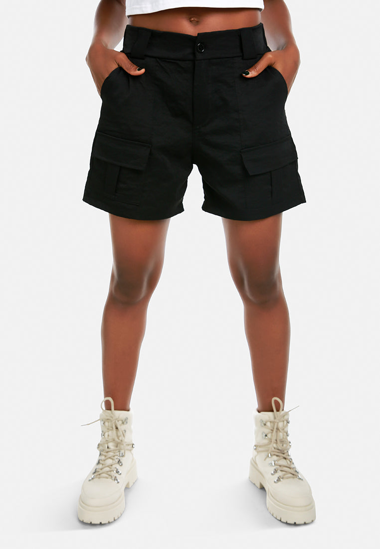 Belt Loop Solid Cargo Shorts from London Rag International