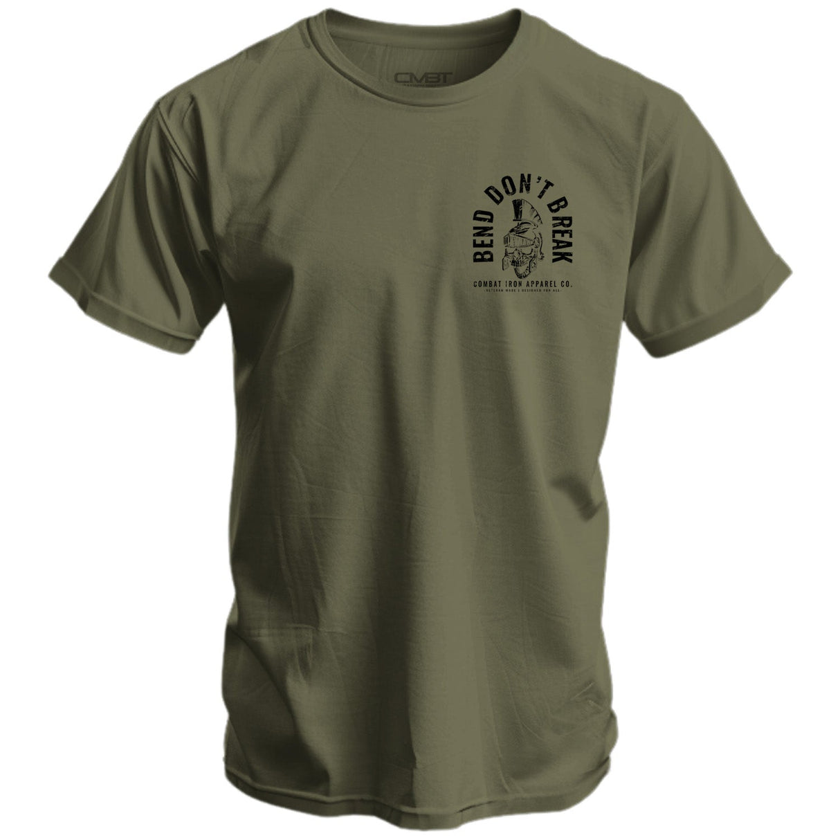 Bend Don't Break Barbell Skull Men's T-Shirt From Combat Iron Apparel