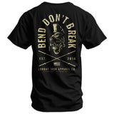 Bend Don't Break Barbell Skull Men's T-Shirt From Combat Iron Apparel