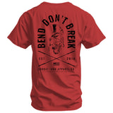 Bend Don't Break Barbell Skull Men's T-Shirt From Combat Iron Apparel
