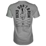 Bend Don't Break Barbell Skull Men's T-Shirt From Combat Iron Apparel