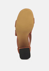Benicia Elastic Strappy Block Heel Sandals from London Rag International
