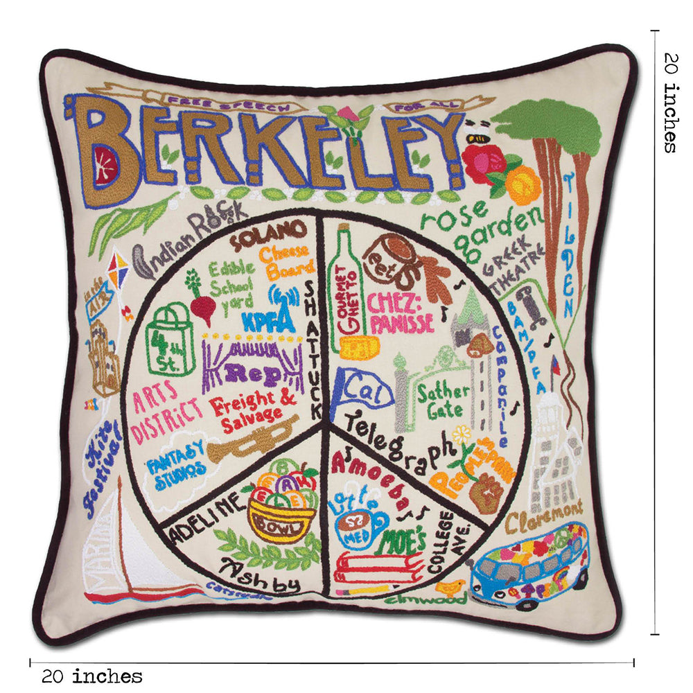 Berkeley Hand-Embroidered Pillow from Quirks!