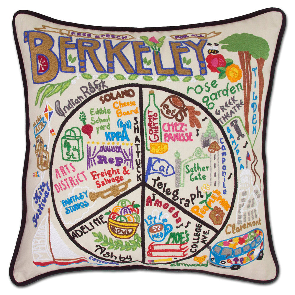 Berkeley Hand-Embroidered Pillow from Quirks!