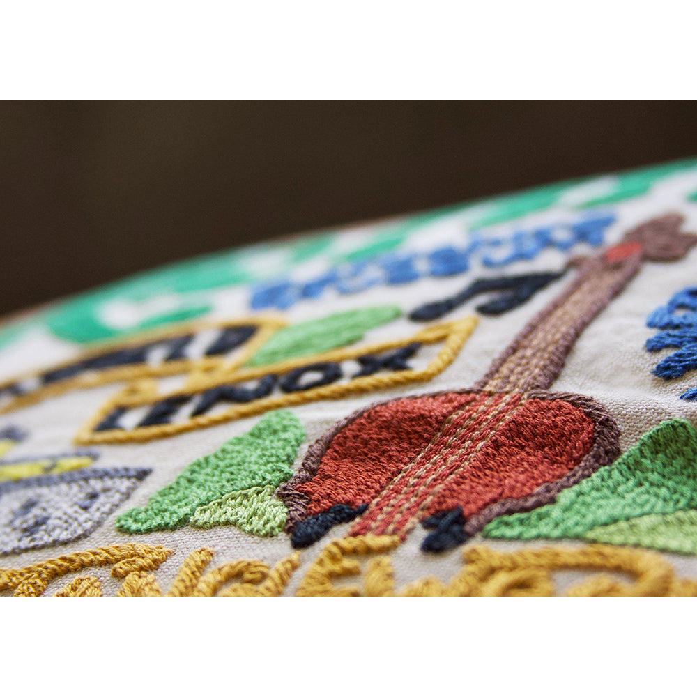 Berkshires Hand-Embroidered Pillow from Quirks!