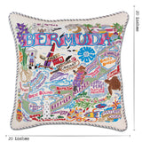 Bermuda Hand-Embroidered Pillow from Quirks!
