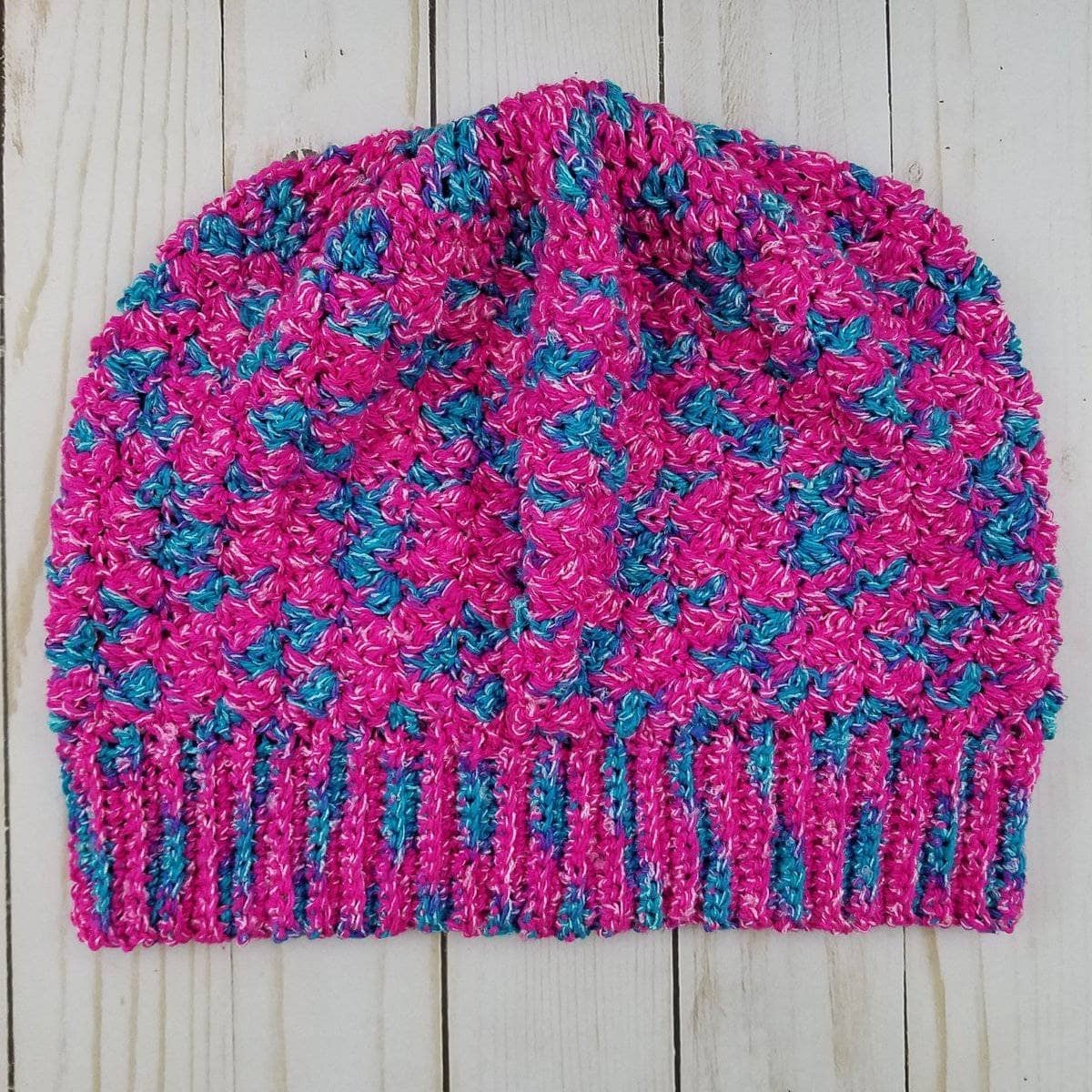 Berry Nice Slouchy Beanie Crochet Pattern from Darn Good Yarn