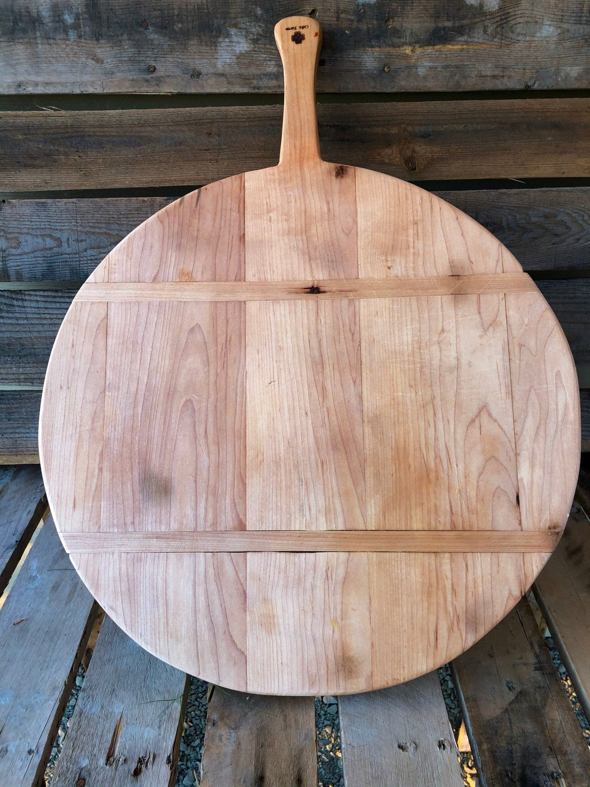 Best Charcuterie Board - Vintage Style Round Maple French Breadboard from The Celtic Farm