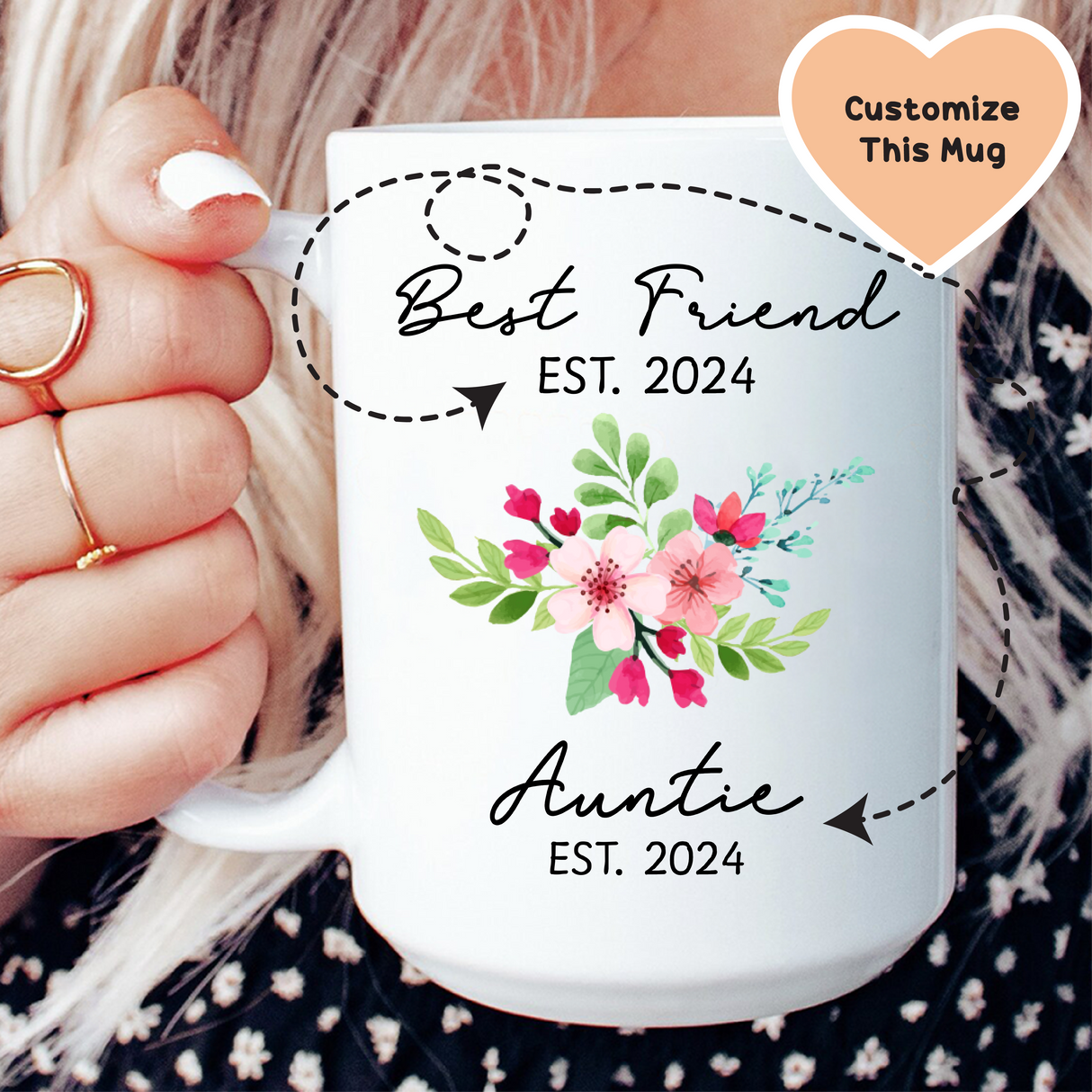 Best Friend Custom Mug from Peachy Sunday