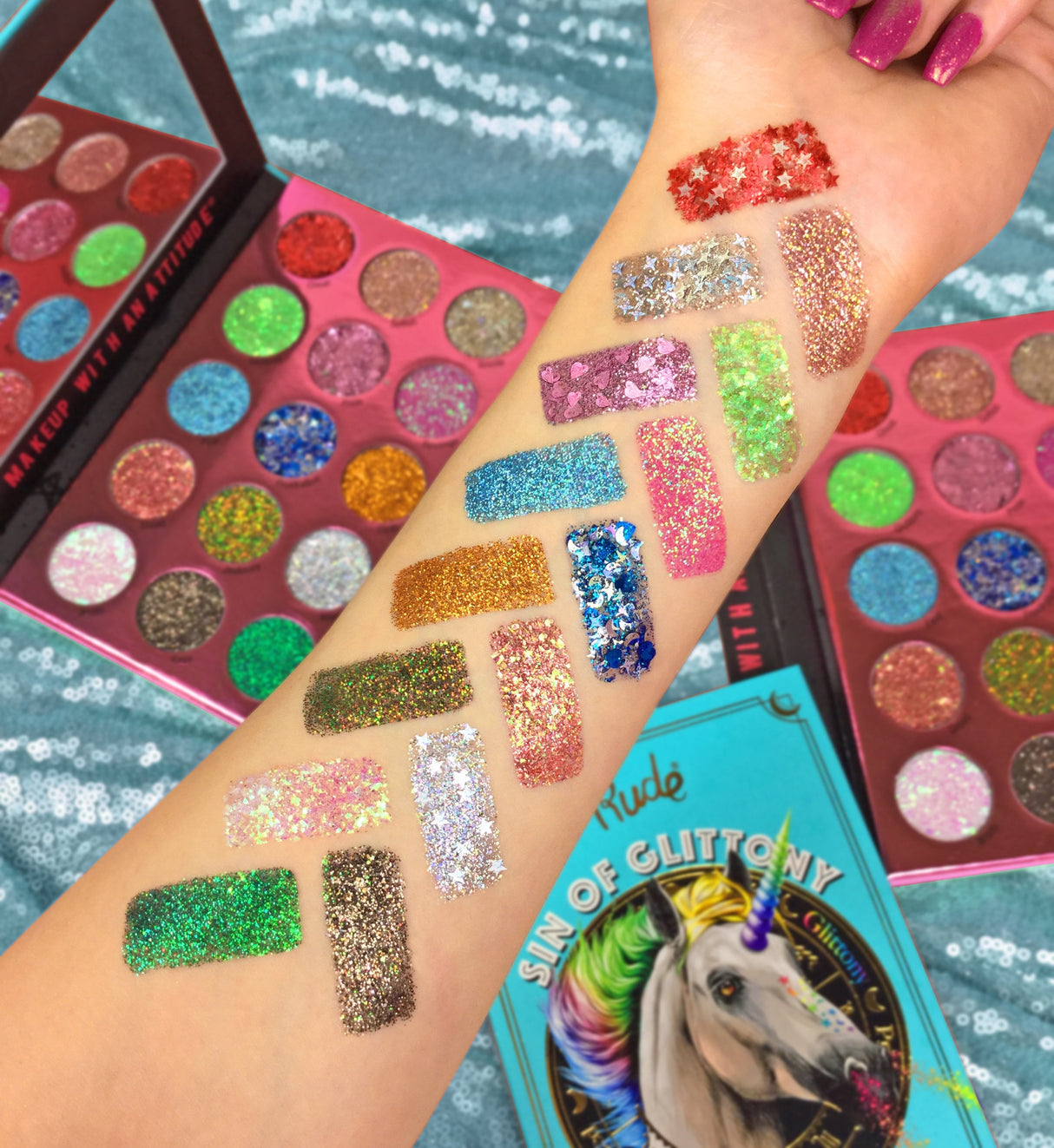 Sin of Glittony Glitter Palette from Rude Cosmetics