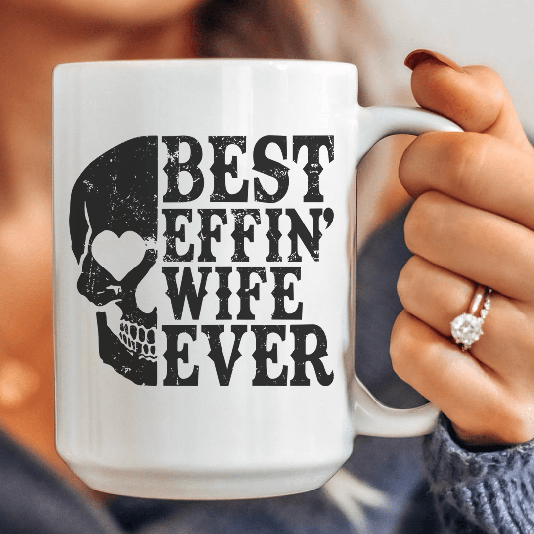 Best Wife Ever Skull Ceramic Mug 15 oz from Peachy Sunday