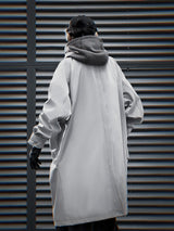 J36 Grey Urban Trench Coat with Hoodie from Niepce Inc