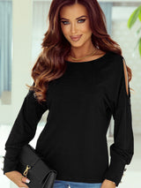 Black Cold Shoulder Top from MsDressly