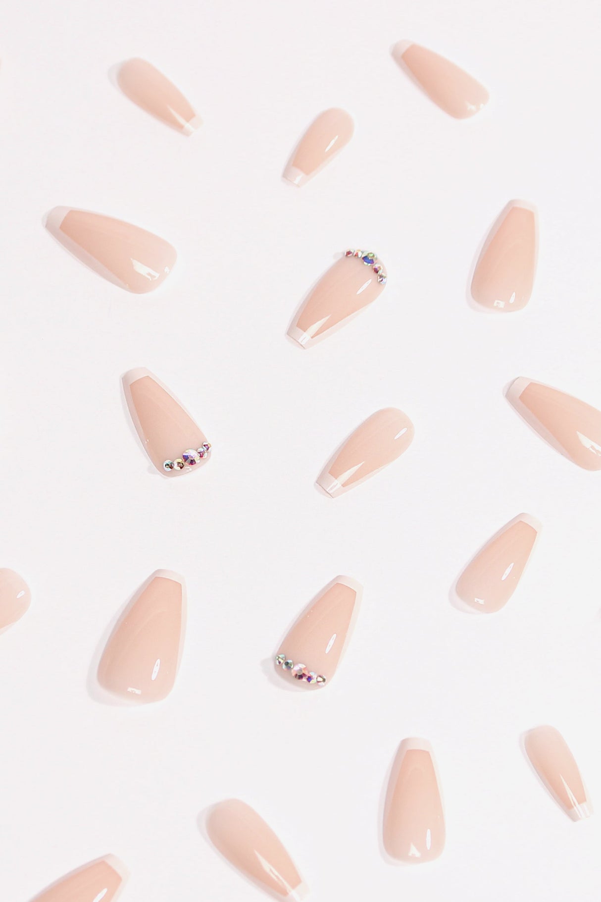 Beige Twinkle | Soft & Durable Press-On Nails from Bonmuz