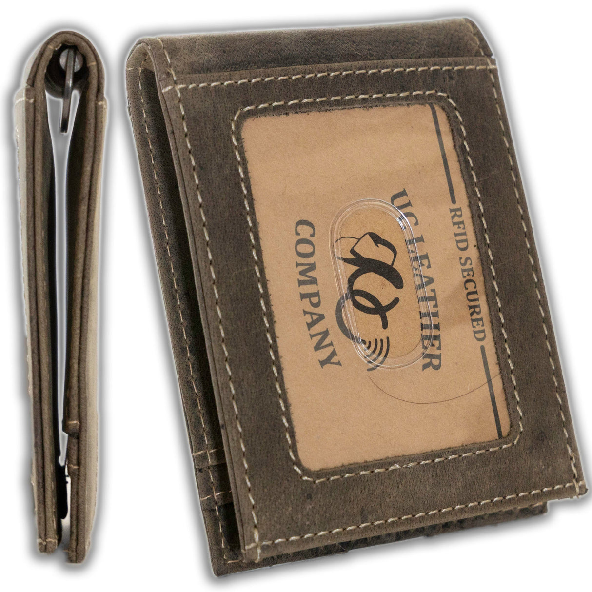 Leather Money Clip Bifold from UC Leather Company