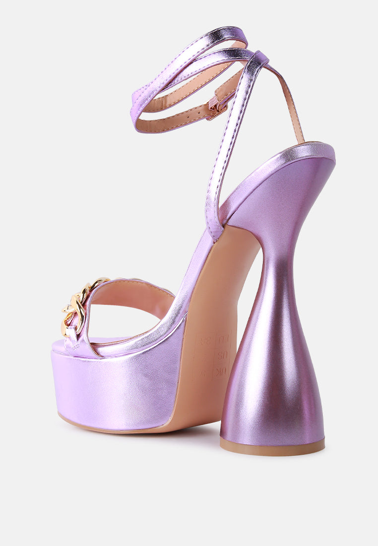 Big Bash Metallic High Platform Chunky Sandals from London Rag International